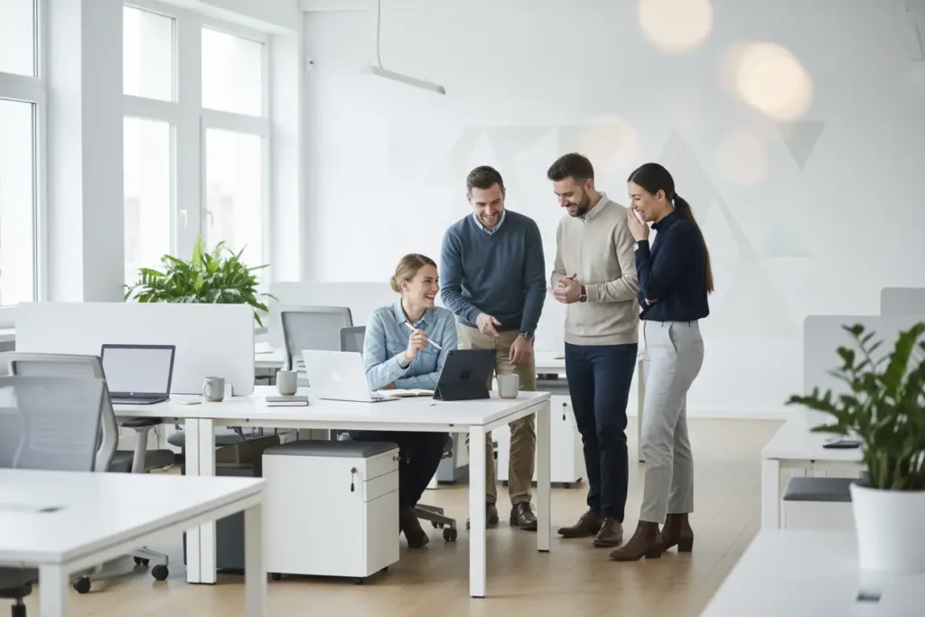 Clean and organized office environment in Dallas TX after Ali Maid commercial cleaning service.