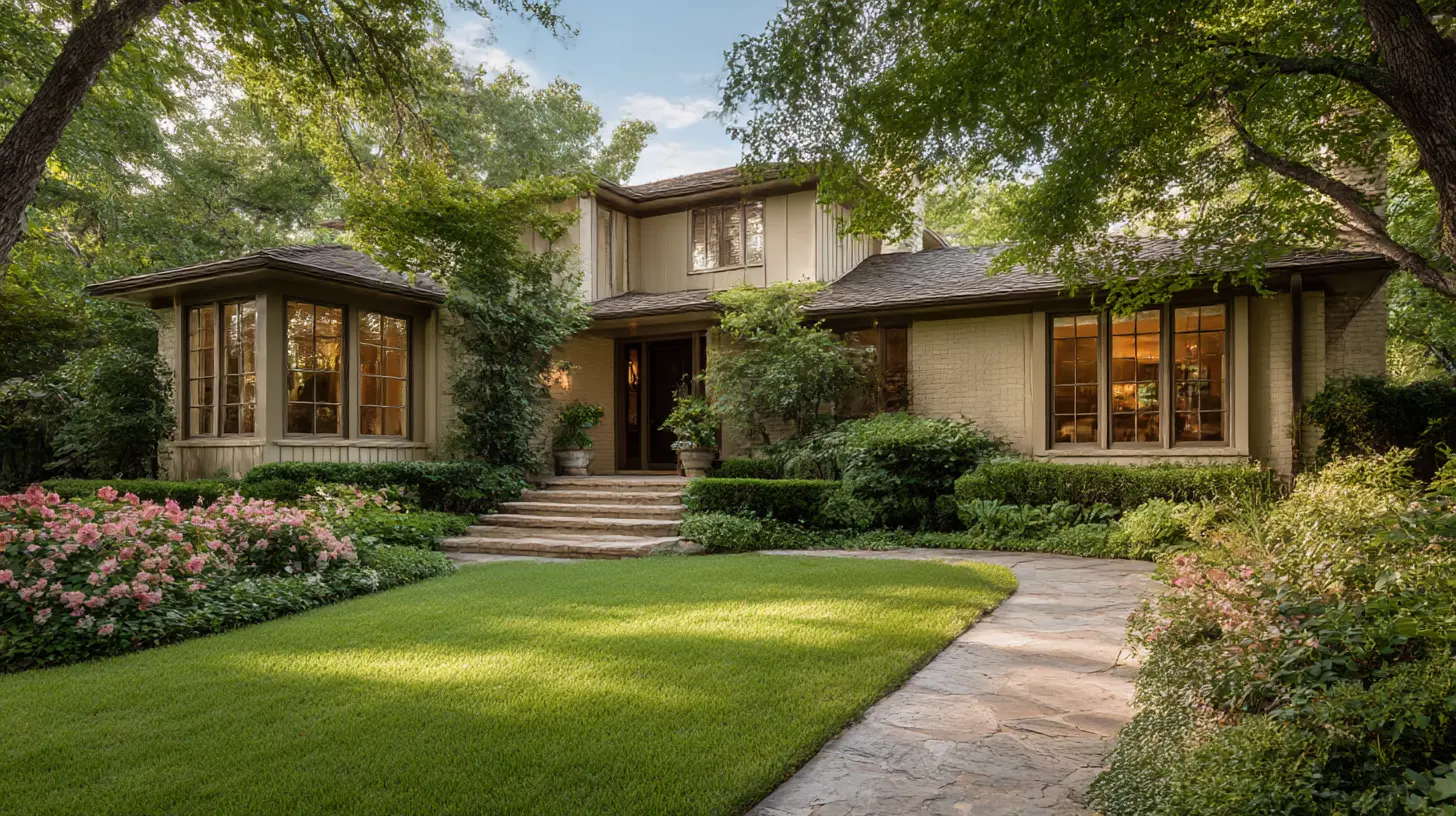 Clean and elegant home exterior in Highland Park TX symbolizing protection of property investment through regular cleaning
