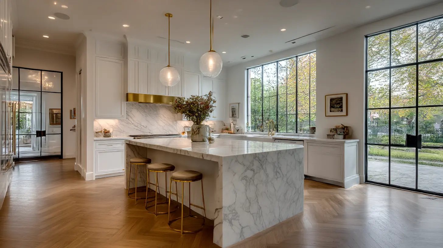 Luxury clean kitchen in Highland Park TX showcasing the long-term value and beauty of consistent professional cleaning